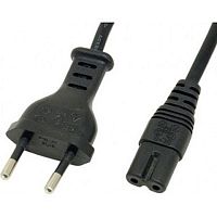 Шнур сетевой Rexant 1.8 м 2x0.75мм²  черный картинка 